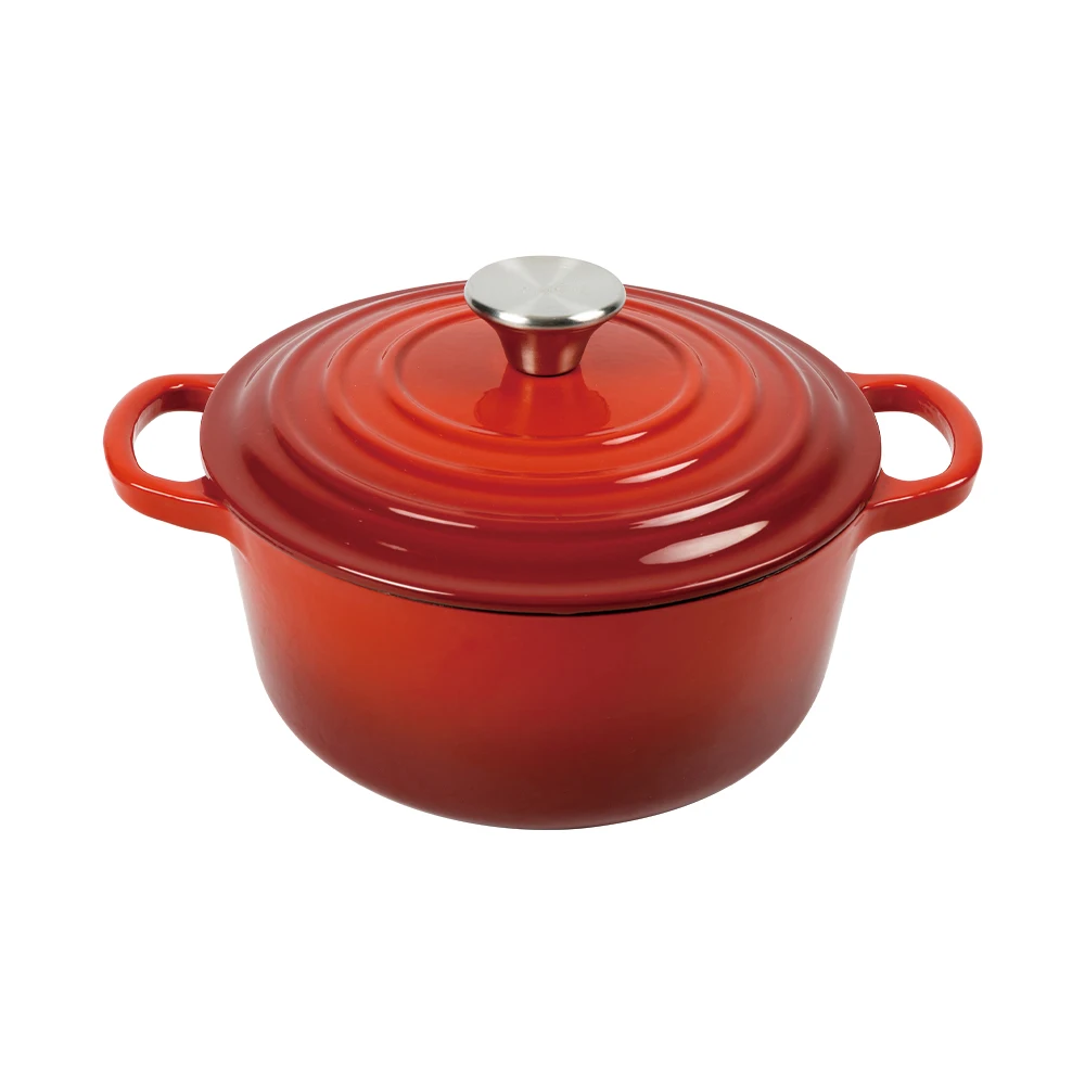 Pre-seasoned cast iron enamel coated non stick cooking pot kitchen cookware set soup stock high grade kitchenware