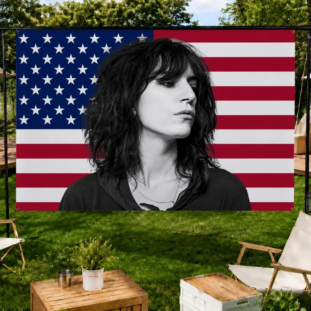 Music Punk Patti Smith Flags Fan support, home, dormitory, wall decoration, outdoor camping, party banners, gifts