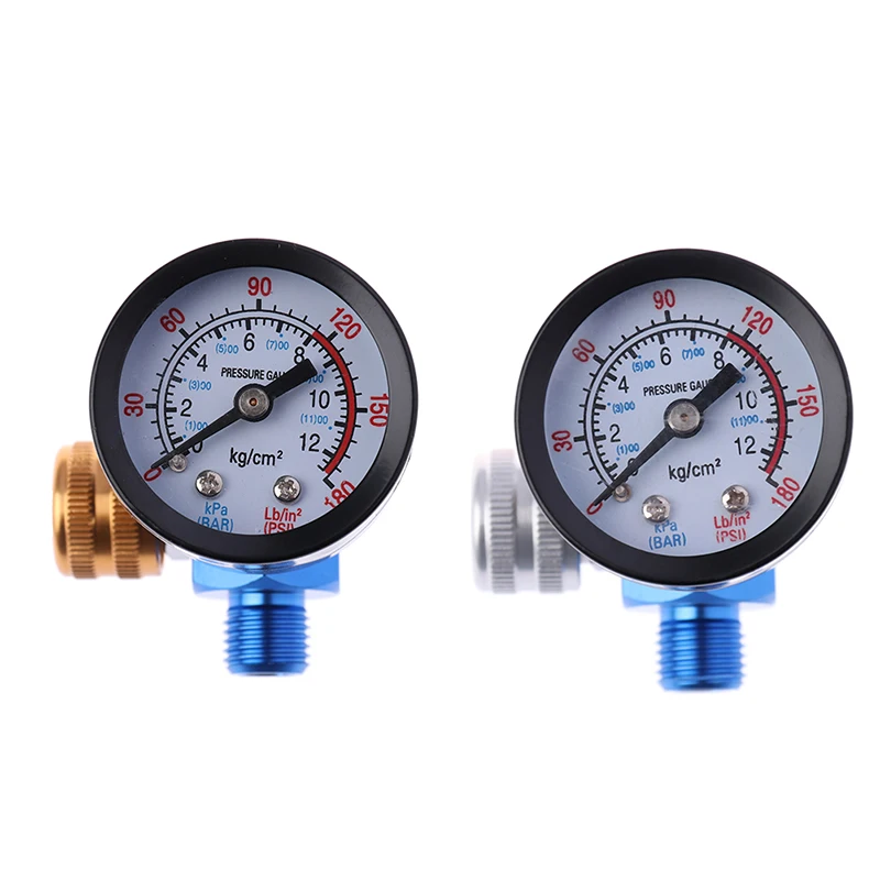 1PC 1/4NPT HVLP Spary Gun Regulator Air Pressure Gauge Regulator For Spray Gun Flexible Adjustment Light Weight