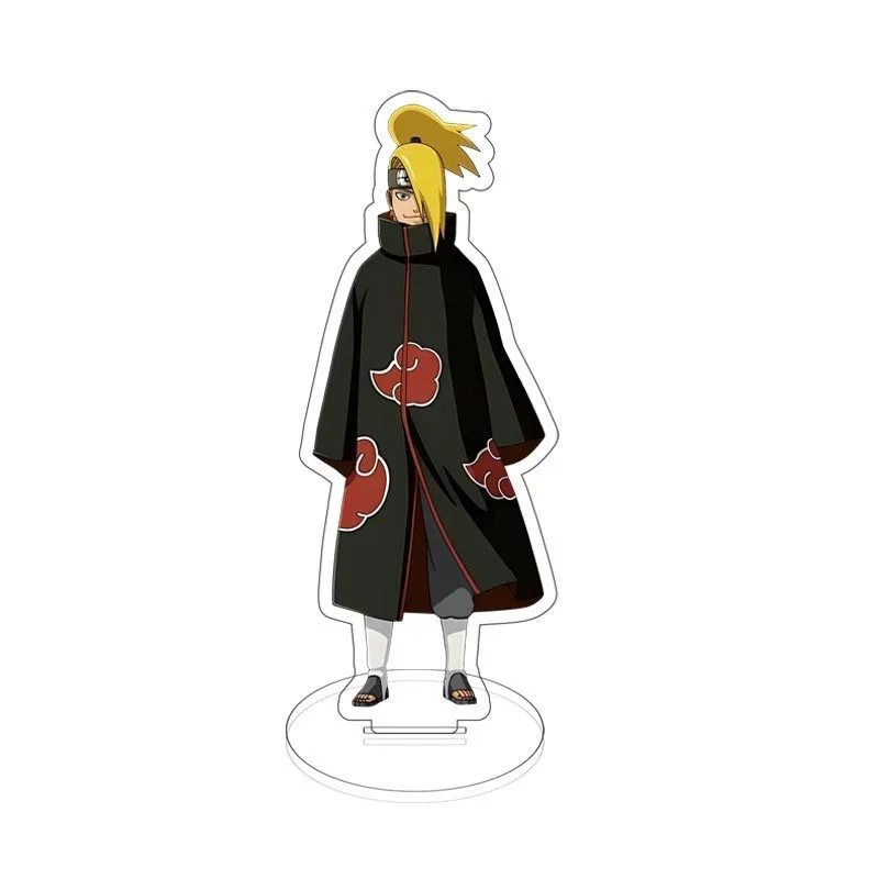 Anime naruto akatsuki uchiha itachi suporte modelo placa de exibição acrílico mesa decoração figura dos desenhos animados chaveiro amigos presente