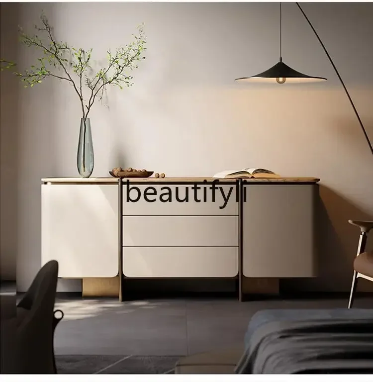 

Italian Solid Wood Dining Side Cabinet Solid Wood High-end Villa Storage Cabinet, Entrance Cabinet, Bedroom TV Cabinet