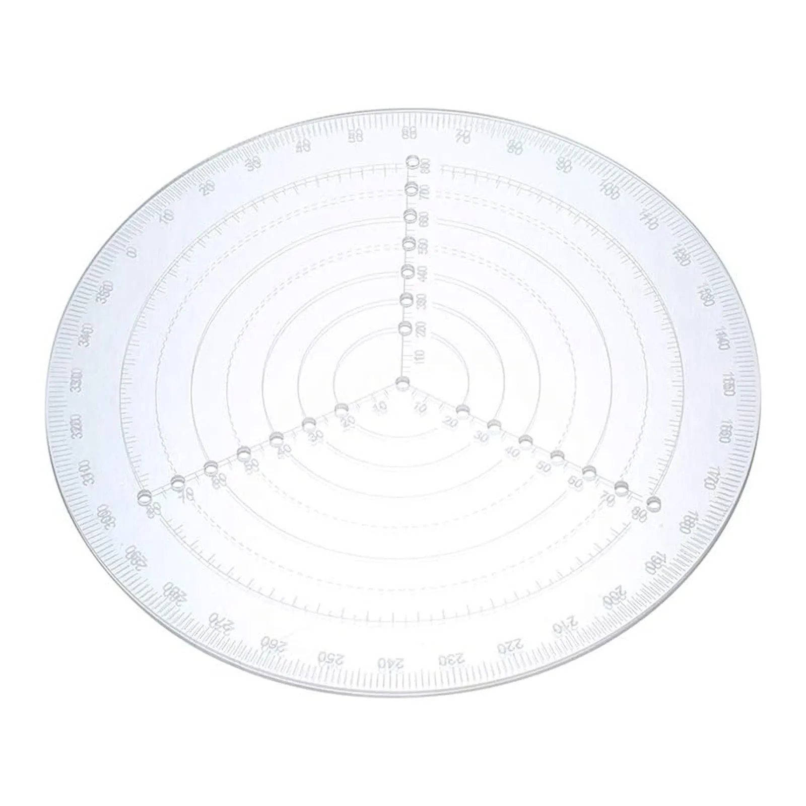 1pcs Acrylic Circular Ruler for Woodworking Craftsmanship Essential Tool for Precision Measurement