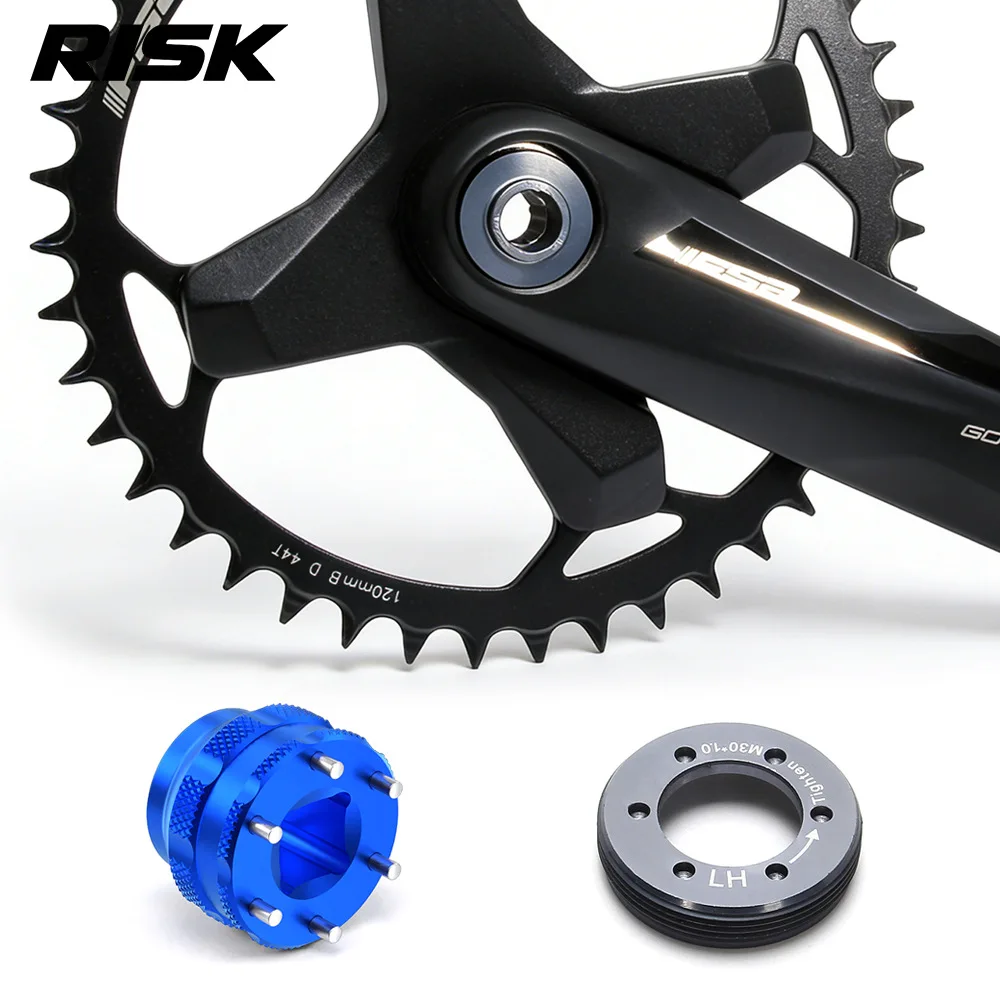 

RISK Bicycle Crank Cover Removal Tool, Six-Nail Dental Screen Cover Installation Removal Sleeve for FSA