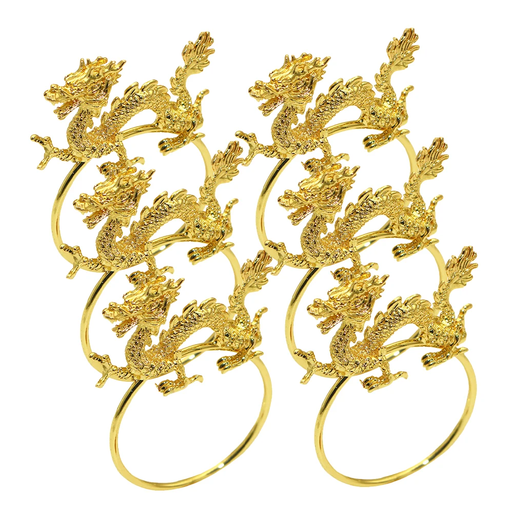 

6 Pcs Rings Table Napkin Holder Rings Metal Napkin Holders Table Decorations Banquet Party Reusable Home Accessories