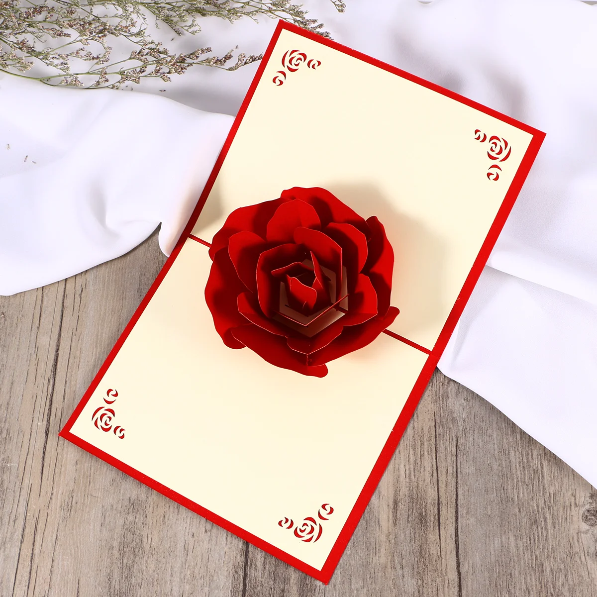 

15.5 X 12.5cm 3D Up Cards Handmade Greeting Card for Birthday Christmas Valentine Send Love Friends Family Surprise