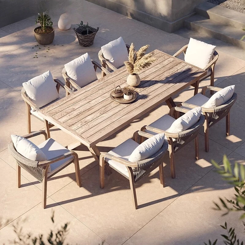 

european Portable Garden Furniture Sets Waterproof Minimalist Luxury Relaxing multifunctional Muebles Exterior salon furniture