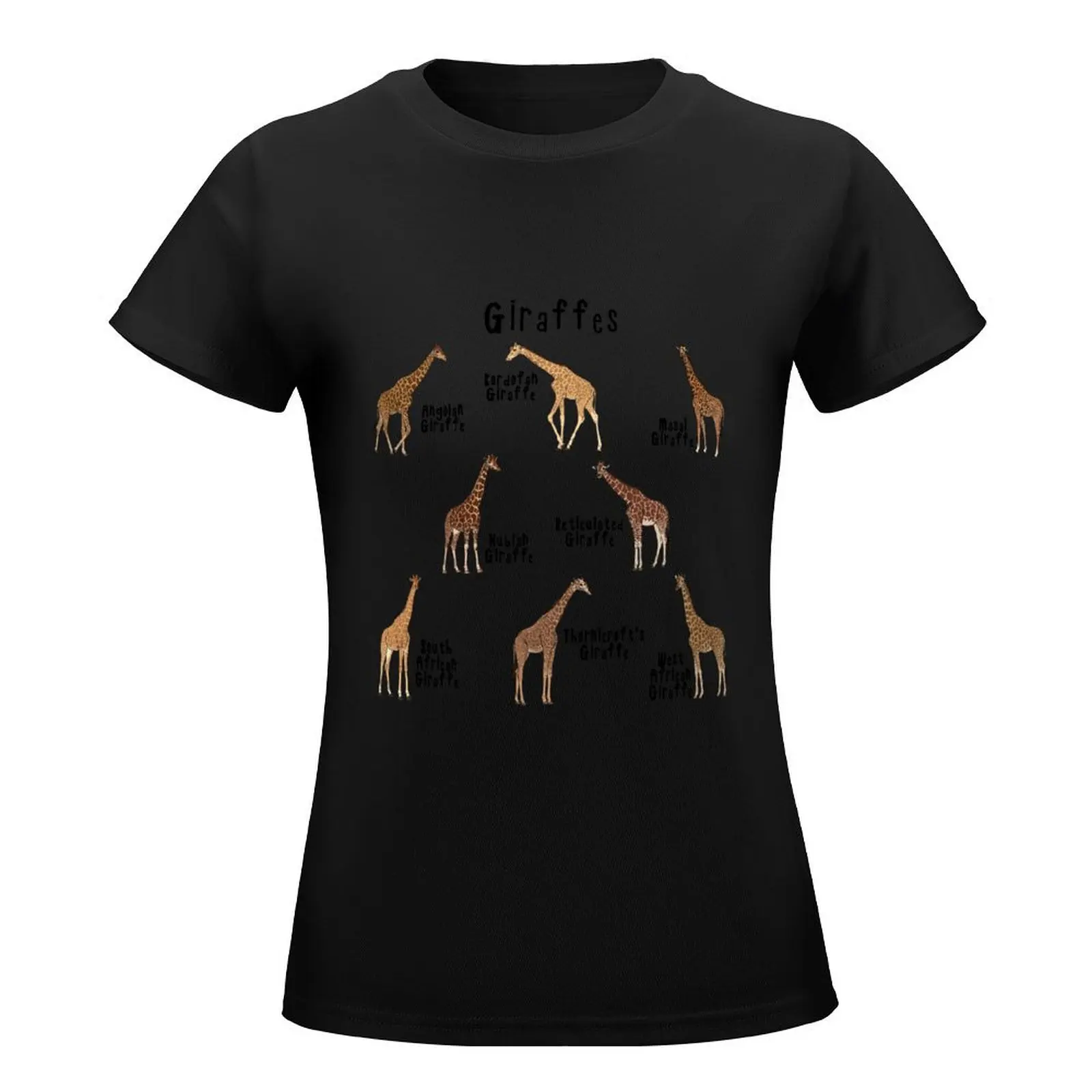 Giraffes T-Shirt cute tops summer top graphics workout t shirts for Women