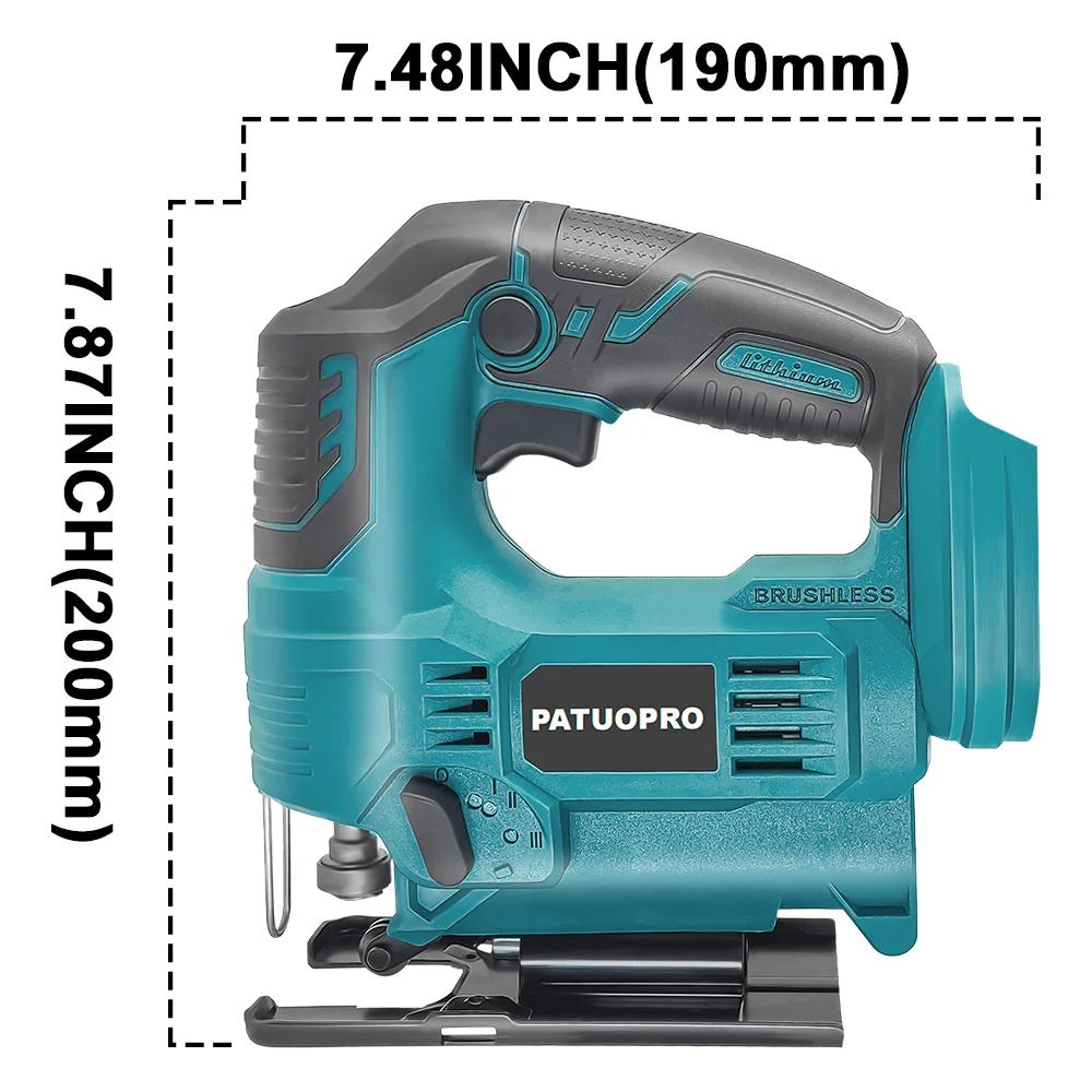 Cordless Electric Jig Saw Portable Jigsaw Multi-Function Woodworking Tools fit Makita 18V Battery(No Battery) image 6