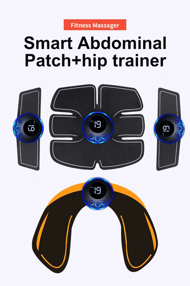 Elektrischer Musselstimulator, Massagegerät für Bauch, Gesäß, Arm, Bein, Hals, Hüften, Trainer, Muskeltoner, Fitness-Training, Trainingsgeräte – Detail 1