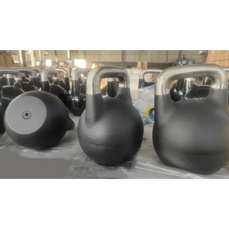 2025 Factory Wholesale High Quality 12-32kg Kettlebell Cast Iron Competition Kettlebell Set