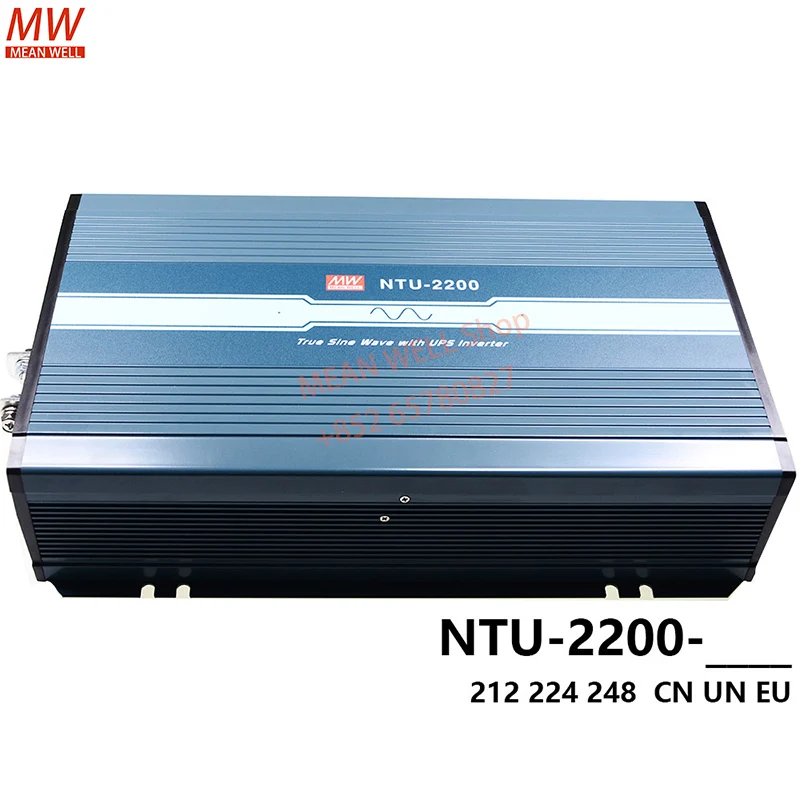 MEAN WELL Switching Power Supply 2200W High Reliable True Sine Wave with UPS DC-AC Power Inverter NTU-2200-212 224 248 EU CN UN