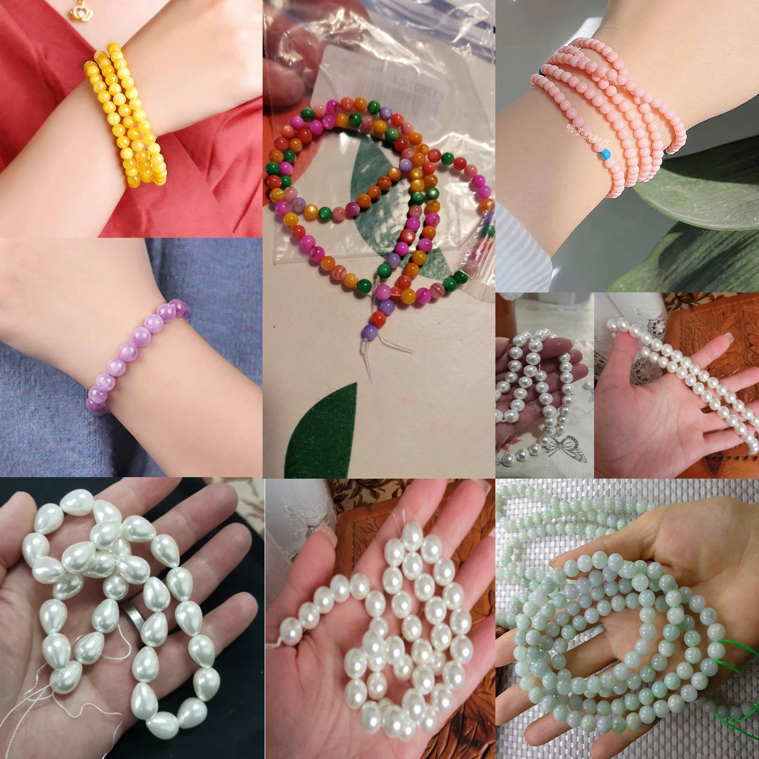 2-10mm Natural White Shell Pearl Beads Round Loose Spacer Opal Moon Stone Beads For Jewelry Making DIY Woman Necklace Bracelets