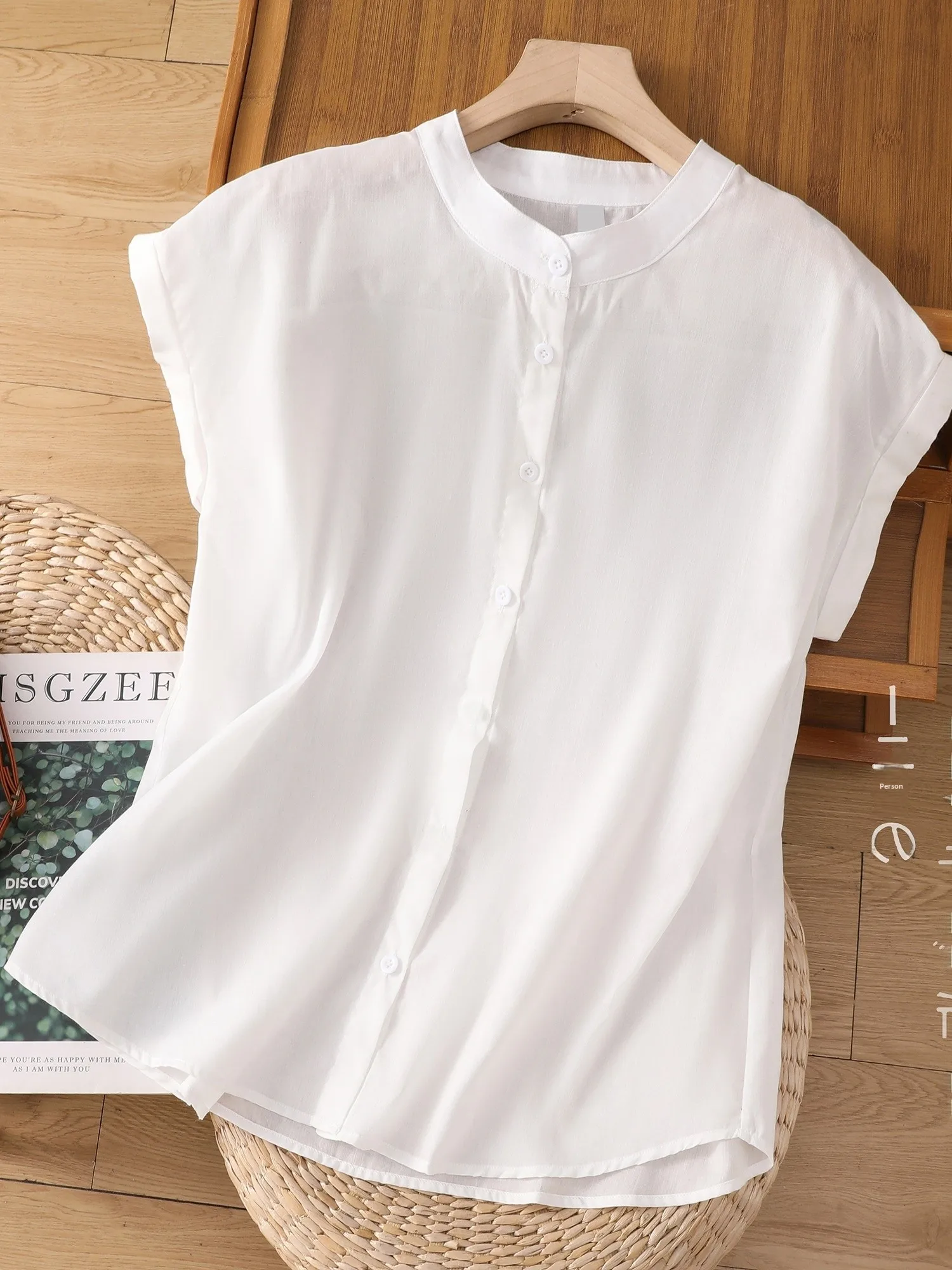 Retro Plaid Baumwolle Leinen Svel irt Frauen Sommer Casual Große Größe Stehkragen Abnehmen Mom Kleine Top Dünne