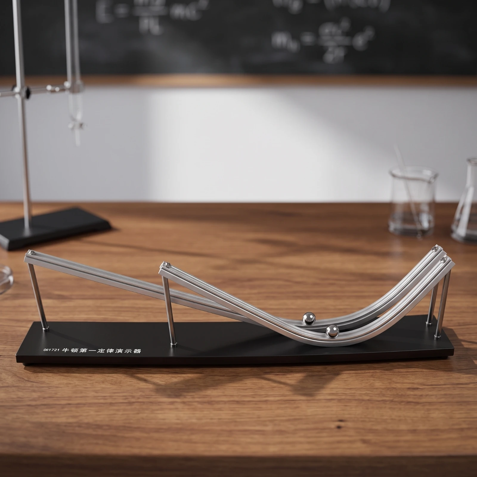 apparato-per-la-prima-legge-di-newton-pista-inclinata-per-la-fisica-con-sfere-d'acciaio-dimostratore-di-inerzia-strumento-educativo-pratico-per-l'uso-in-classe