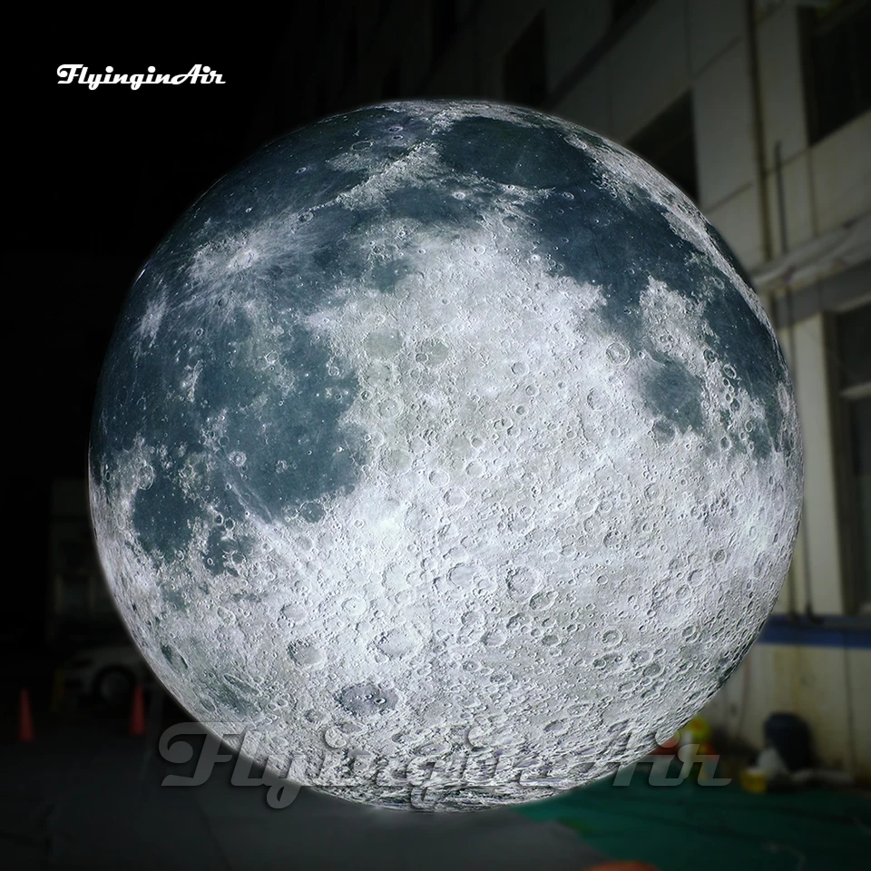 Amazing Large Illuminated Inflatable Moon Planet Ball LED Sphere With Light For Party Decoration