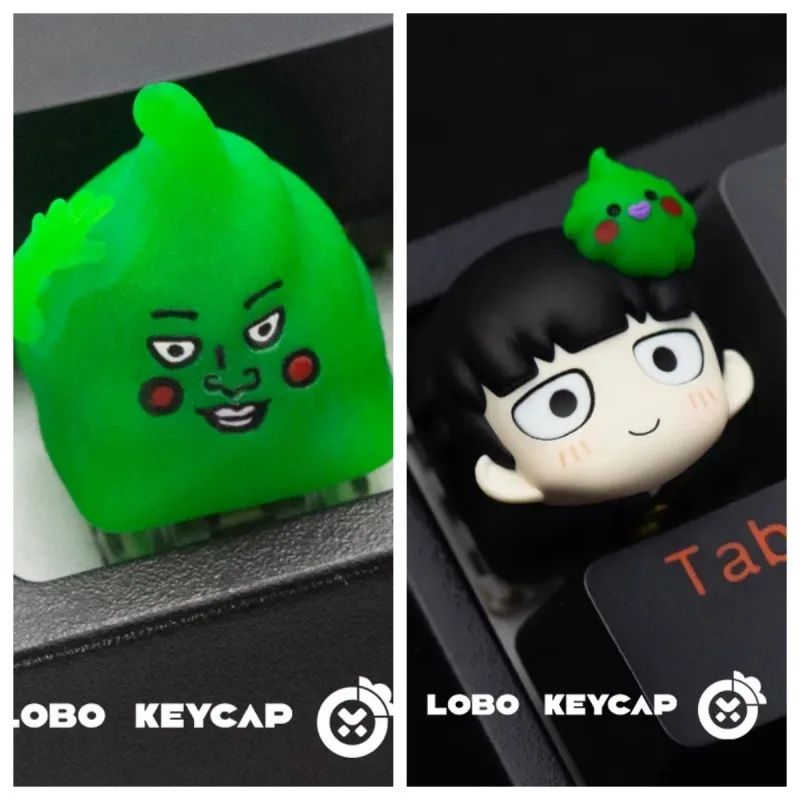 NEW Mob Psycho 100 Theme Anime Keycaps Mechanical Keyboard Resin Custom Cute Keycaps PC Game Keyboard Accessories Gift Collect