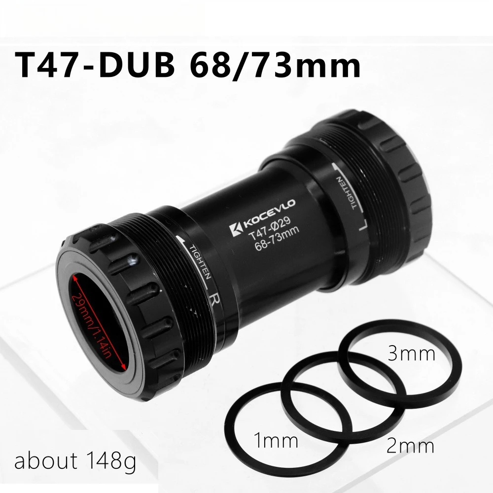 T47 thread DUB center shaft inner diameter 47mm/68-86.5mm aluminum bearing for 24/28.99mm crankshaft