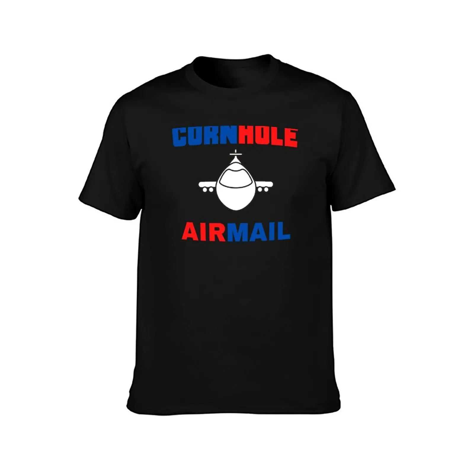 Cornhole Air Mail Four Bagger Cornhole Fan or Player Design T-Shirt Summer Print Short Sleeve Tee T-Shirt