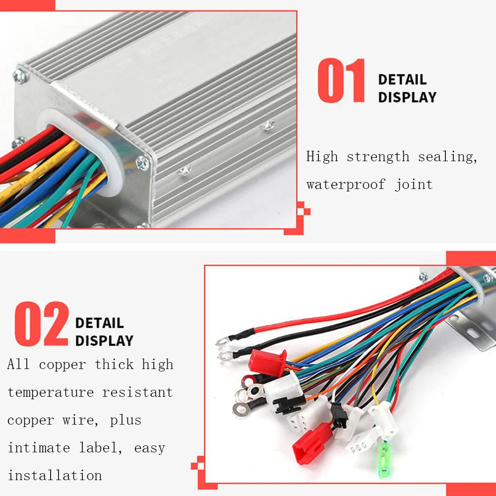 48V 72V 450W/500W/600W/800W/1000W/1200W Electric Bike Brushless DC Motor Controller DC Electric Motor Controller