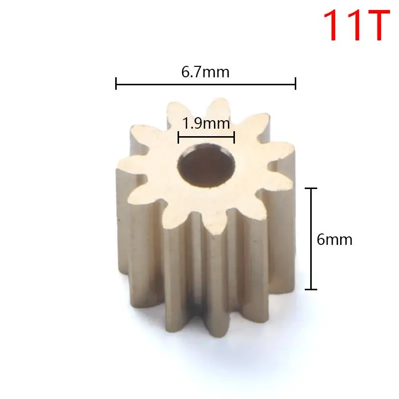 11T 5pcs copper gear for motor FC280 260 130 140 car DC motor hatchback pinion brass