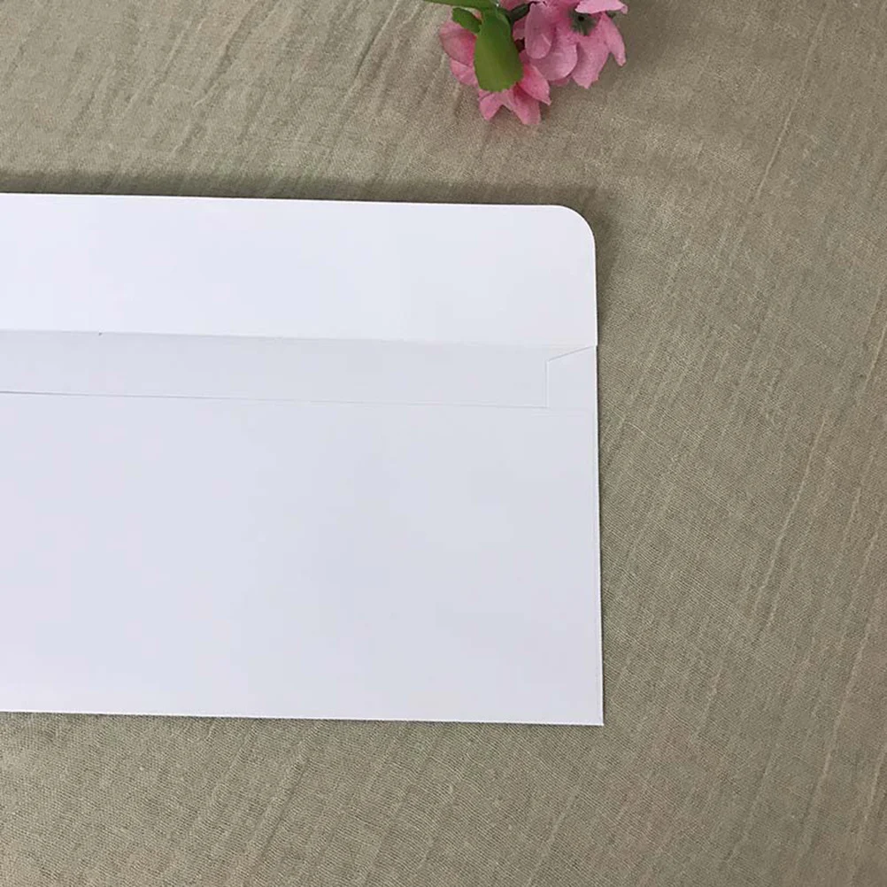 

100pcs 22Cm Plain White Envelope For Invitation Wedding Greeting Cards Business Commercial Use Paper Multifunctional No
