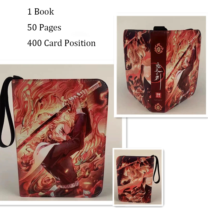 Anime Demon Slayer Card Book Album Holder Games Anime Character Collection Card Kids Gift For Children Toy Card Album