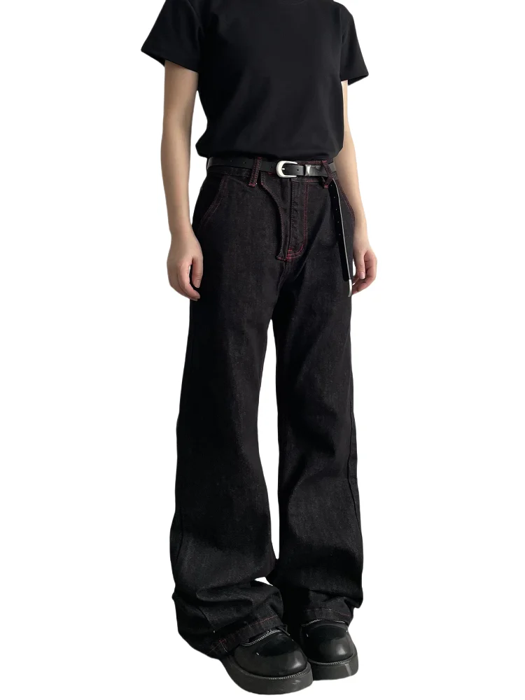 Calças Jeans Cleanfit Originais para Homens e Mulheres, Slim Fit, Estilo Retro Americano, Jeans de Cintura Alta para Uso Casual
