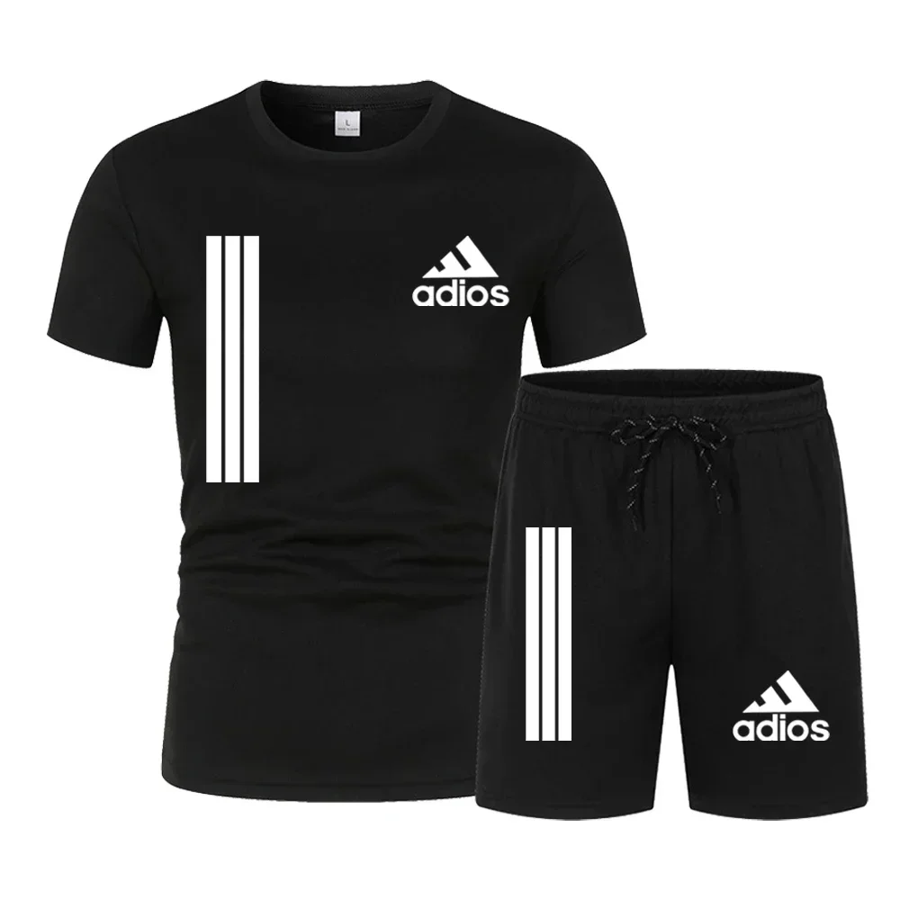 

Men's sportswear T-shirt + Shorts 2-piece 2025 Summer suit Men's short sleeve suit Fashion casual shorts