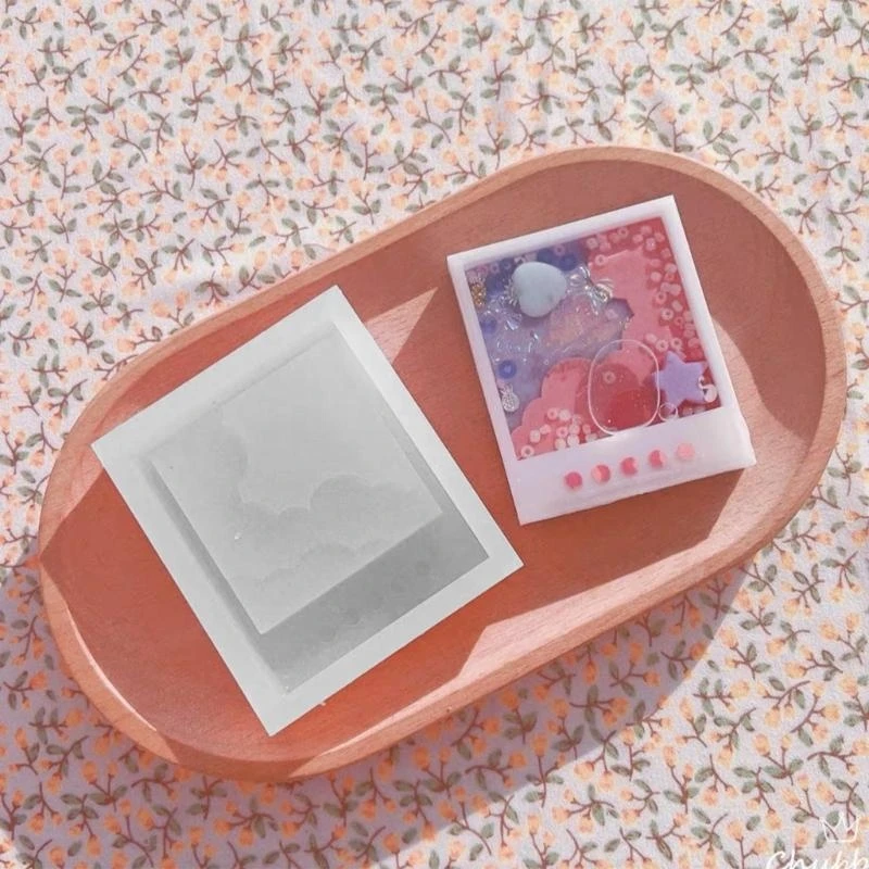 Cloud Window Frame Silicone Epoxy Resin Mold DIY Keychain Pendant for Bag Decor