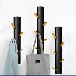 Multi-purpose Vertical Hooks Folding Towel Holder Door Key Clothes Hat Hanger Hooks Kitchen Bathroom Storage Organizer Hook Rack