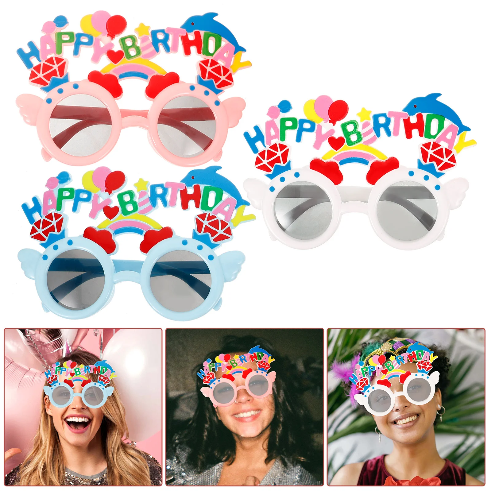 

Birthday Party Decoration Glasses Photo Booth Props Decorative Mirror Funky Festival