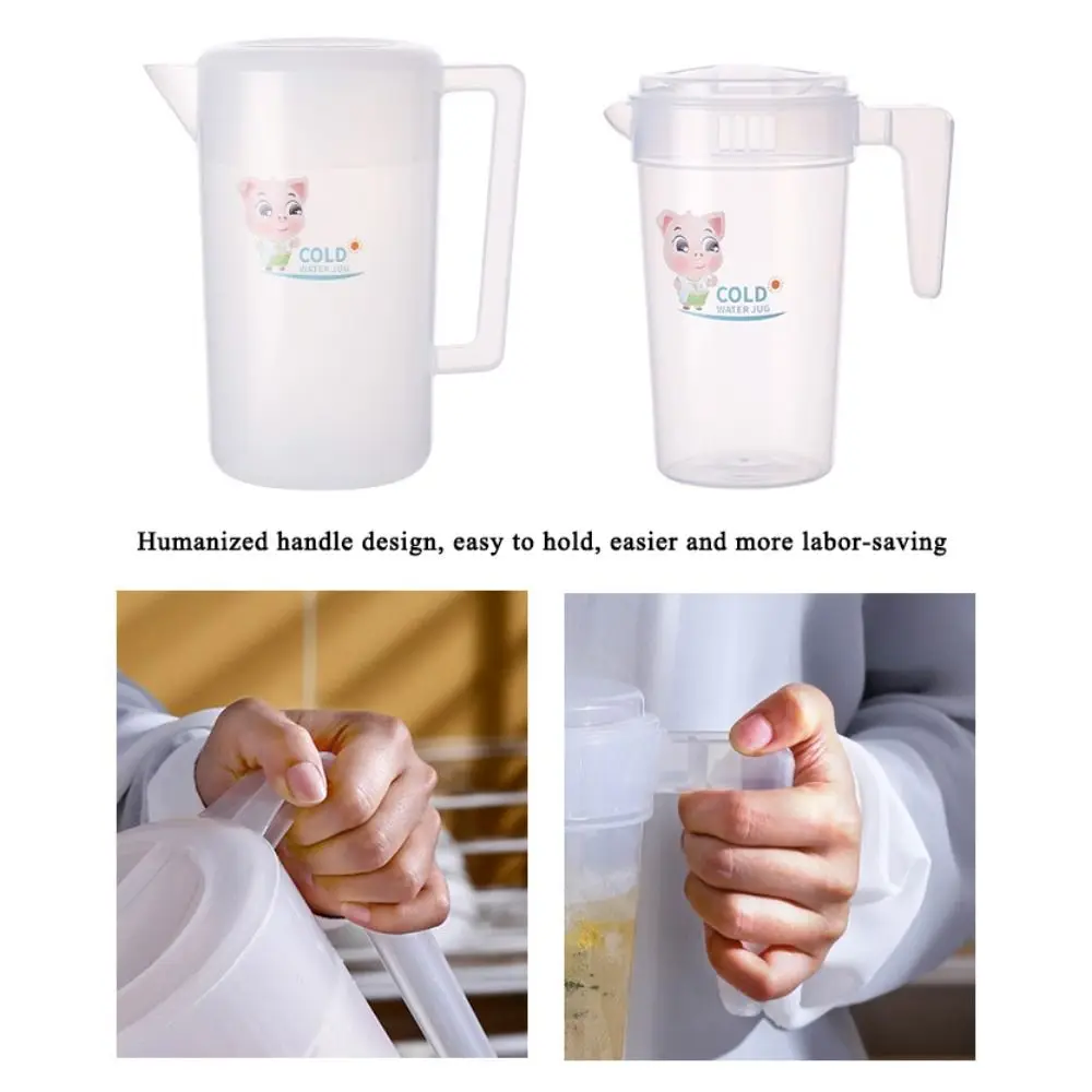 Simple 2.3L/1.8L Pitcher with 4 Cups Large Random Color Juice Container Set High Quality with Scale Fiberglass Pitche