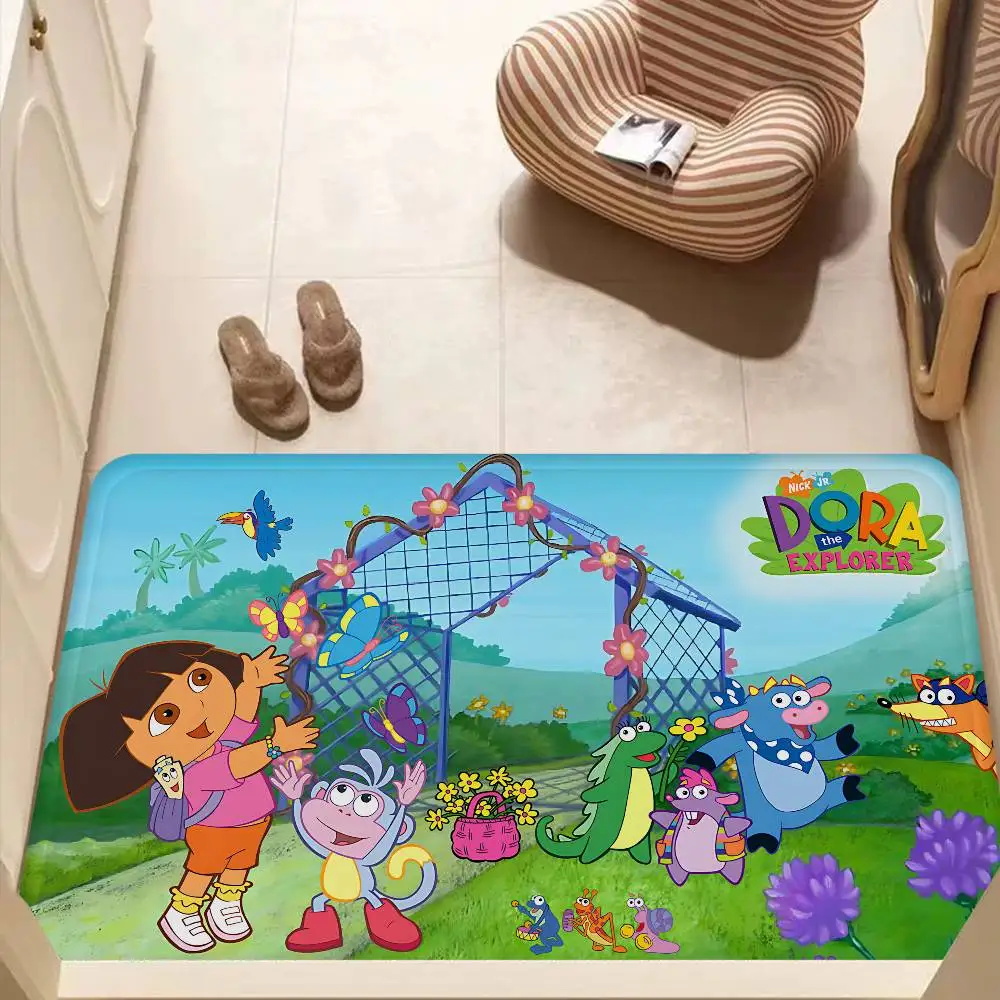 مضحك D-Dora الكلاسيكية أنيمي اكسبلورر المدخل السجاد نمط لينة غرفة نوم الطابق منزل غرفة الغسيل حصيرة المضادة للانزلاق منطقة السرير السجاد #5