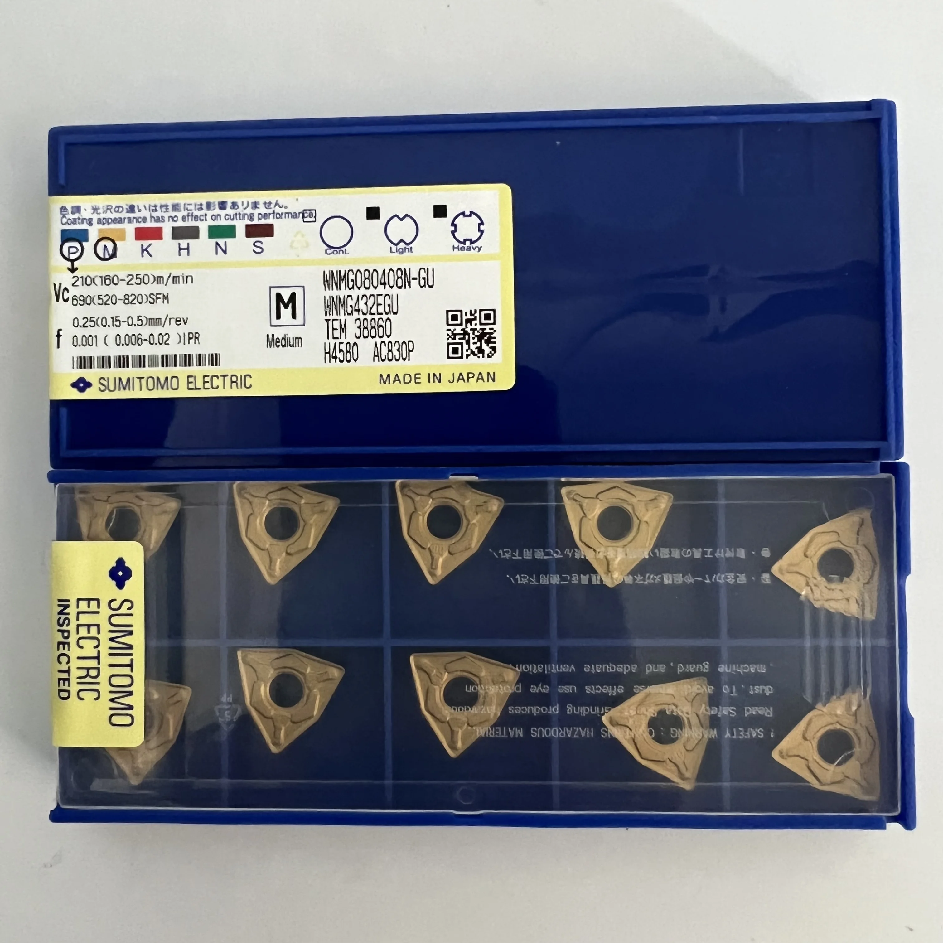 Lama CNC originale WNMG080408N-GU AC830P