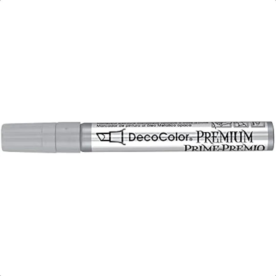Uchida of America 350CSLV DecoColor Premium 3 Way Chisel Point Pen Silver
