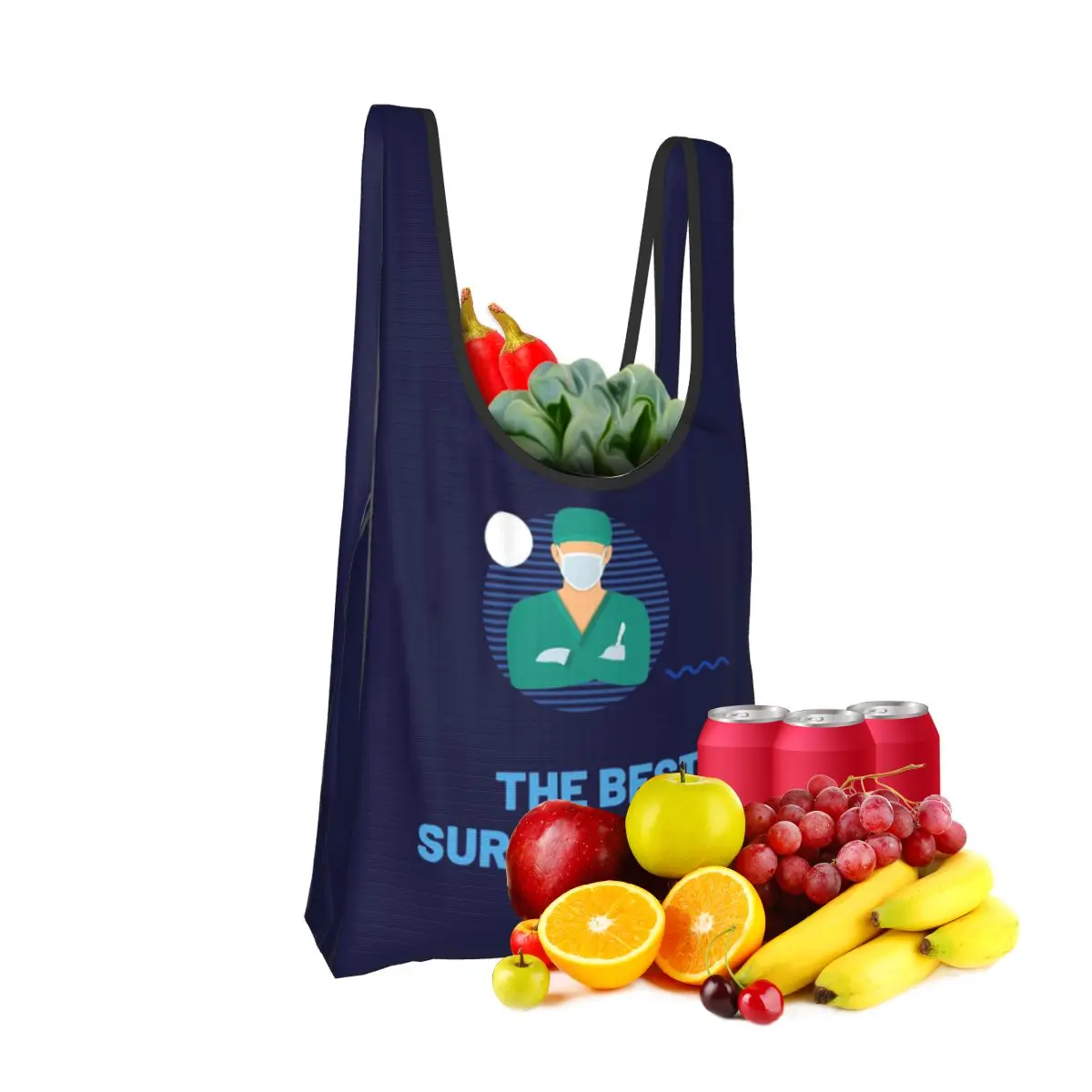 

The Best Surgeon In The World Shopping Bag Portable Tote Bags Foldable Shoulder Shopper Bag Groceries Handbag