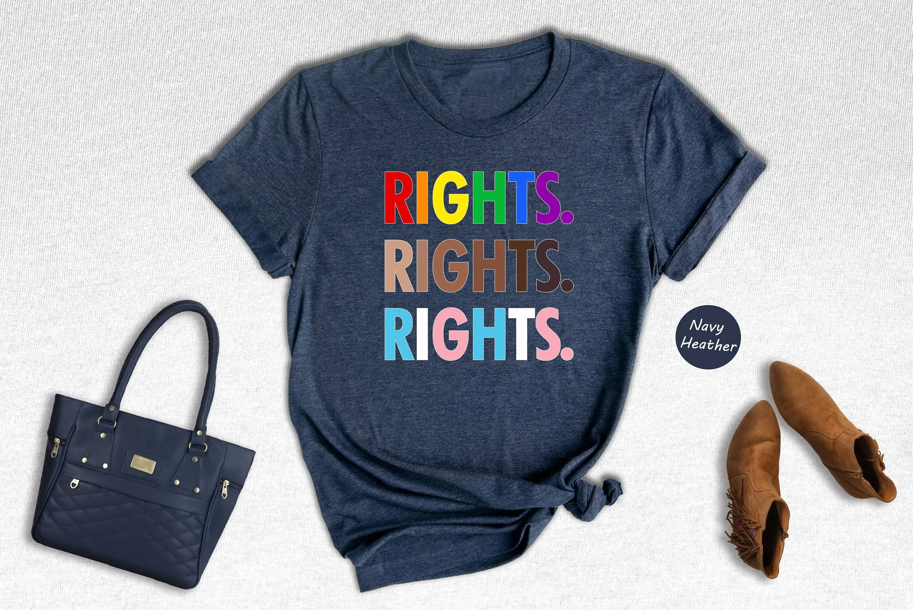 LGBT Rights T Shirt Human Equal Pride Support Ally Rainbow