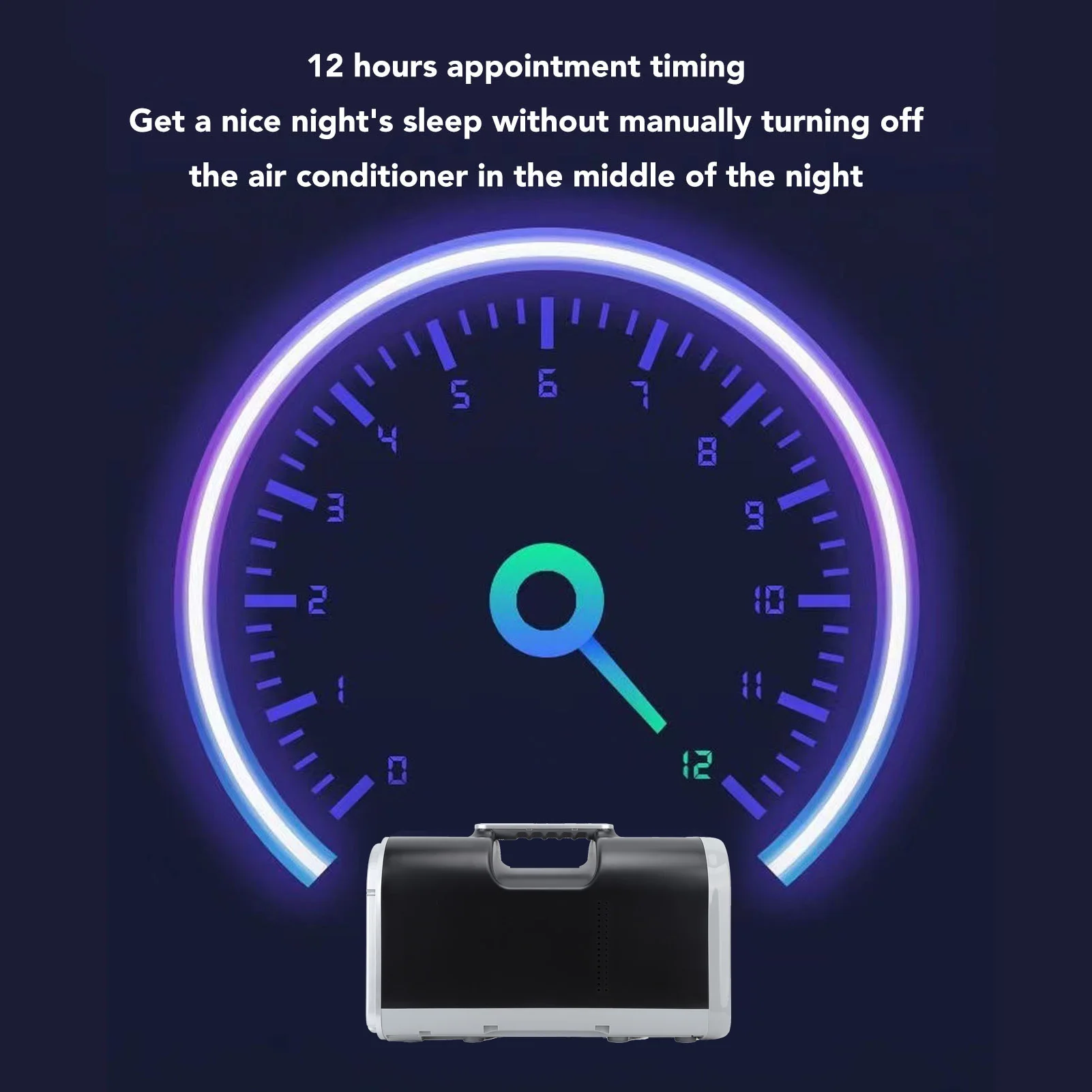 Portable Air Conditioner Dual Inverter 4500BTU Energy Saving Small Mobile Air Cooler with Remote Control for Camping