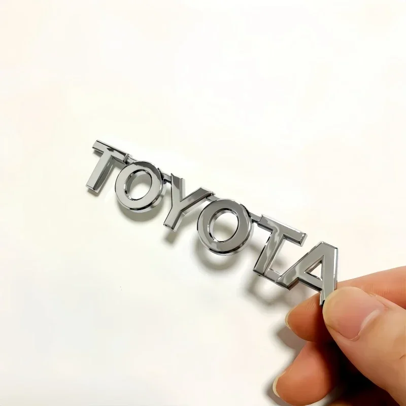 3D black Silver Car Trunk Tail Sticker Emblem Badge Decals Decoration For Toyota Corolla Camry Yaris Chr Auris RAV4 hilux logo view 4