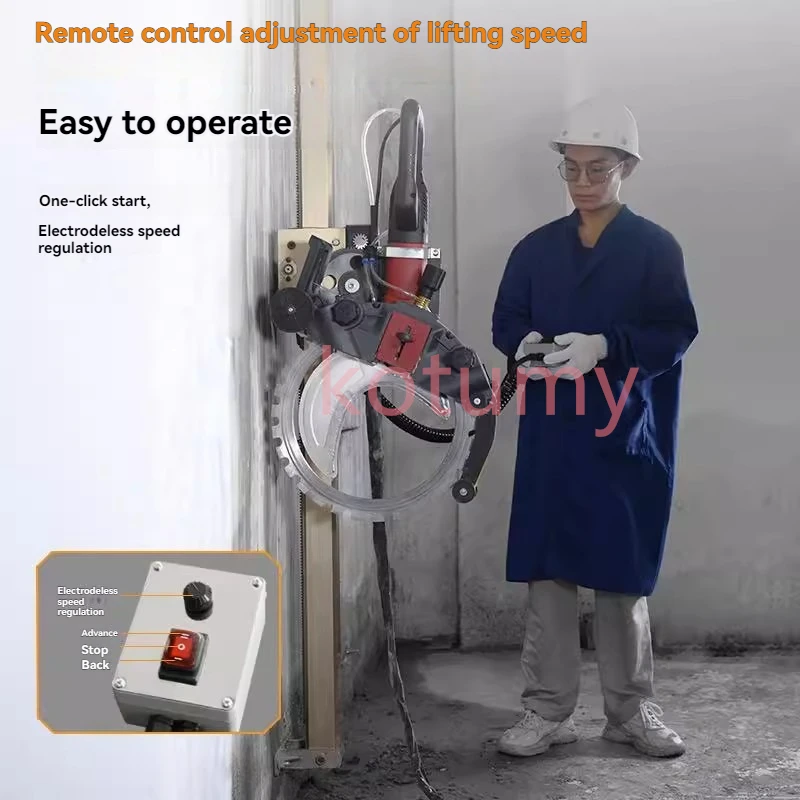 Guide Rail Wall Cutting Machine Circular Saw Automatic Track Wall Cutter Hand Cranked Track Ring Saw Cutting Equipment