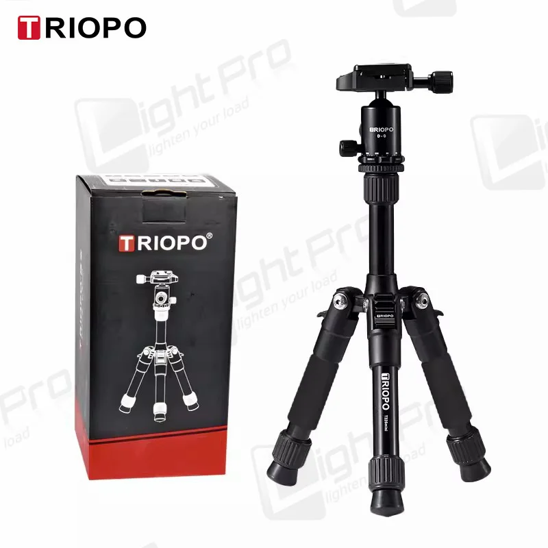 Portable Mini Tripod Lightweight Travel Stand Desktop Smartphone Holder Tabletop Video Tripod w/  360° Panoramic Ballhead