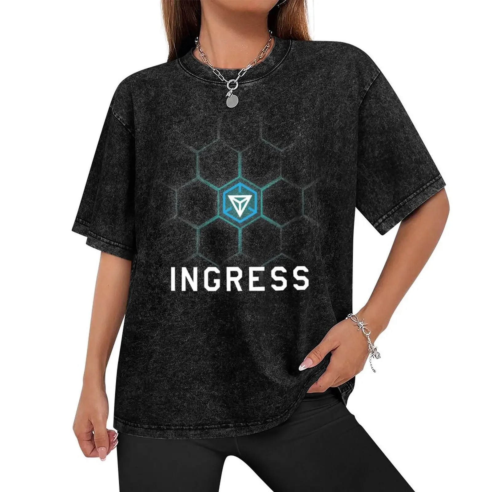 Ingress - Symbol (Hexagon design) T-Shirt new edition shirts graphic tee mens workout shirts