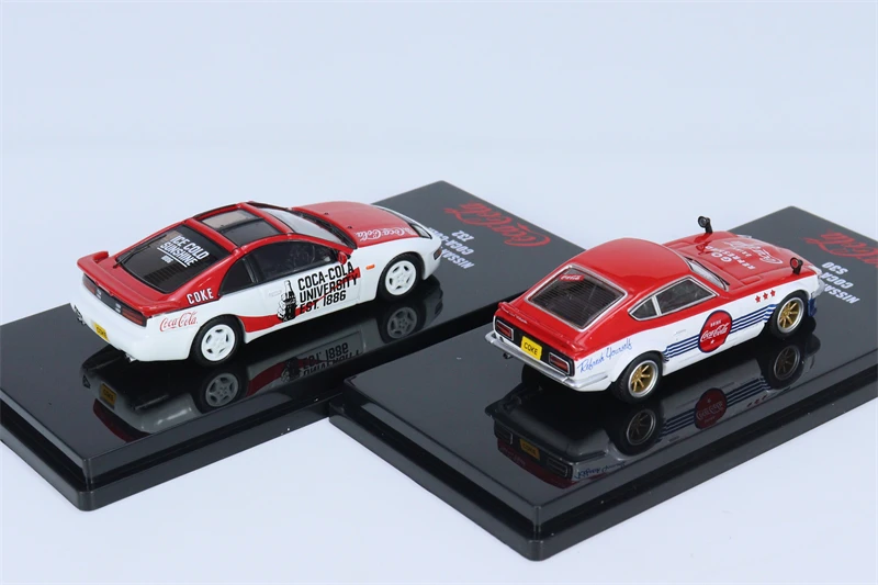 TINY X INNO 1:64 NISSAN FAIRLADY Z S30 & Z32 ColaRed 2Car Set Diecast Model Car