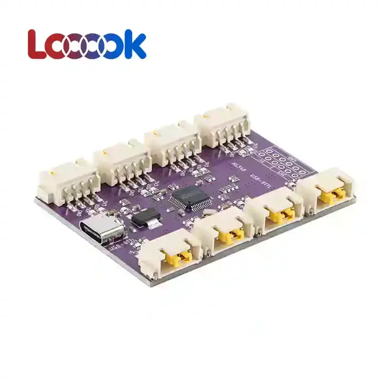 USB Type-C To 8 Channel TTL Serial Port Module CH348 Chip 6Mbps High Speed Multi UART Communication Converter Adapter Board