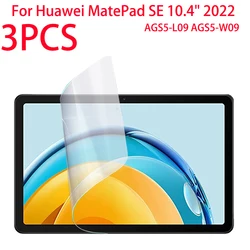 Protecteur d'écran pour Huawei MatePad SE, 3 pièces, Film souple en PET, 10.4 pouces, 2022, AGS5-L09, AGS5-W09