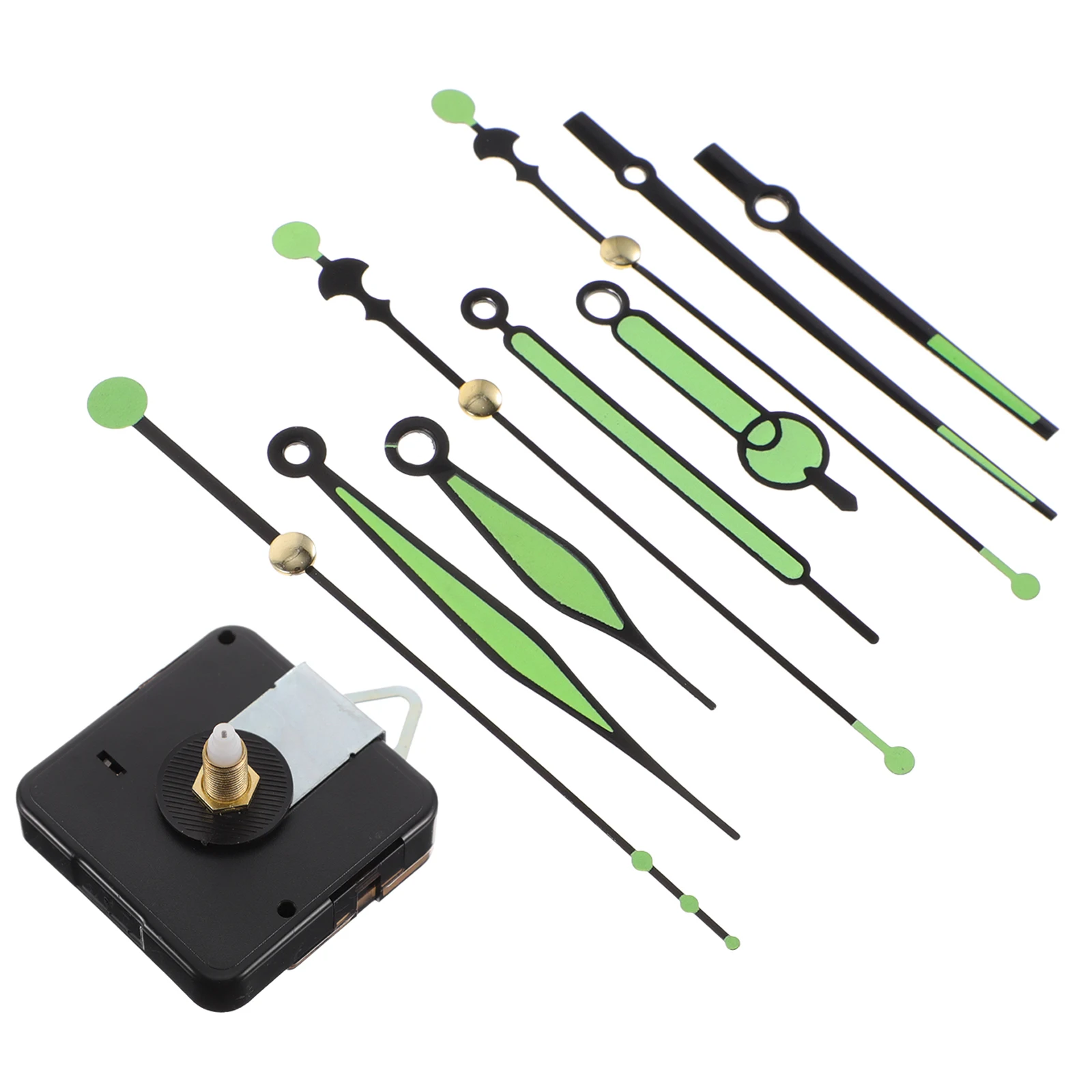 

Silent Clock Mechanism Fluorescent Watch Movement 18mm Shaft Glow Dark Hands Operated Clock Motors Kit Wall Replacement