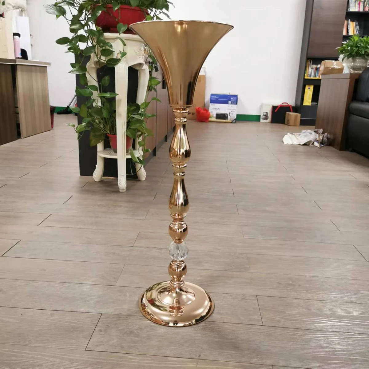 6/8/10 PCS Gold Flower Road Lead Metal Wedding Table Centerpieces flower stand flower vase  Event Party  Decoration   2998