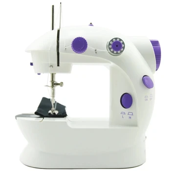 Home 202Mini sewing machines hand sewing machine with light cutter foot pedal portable night light sewing machine