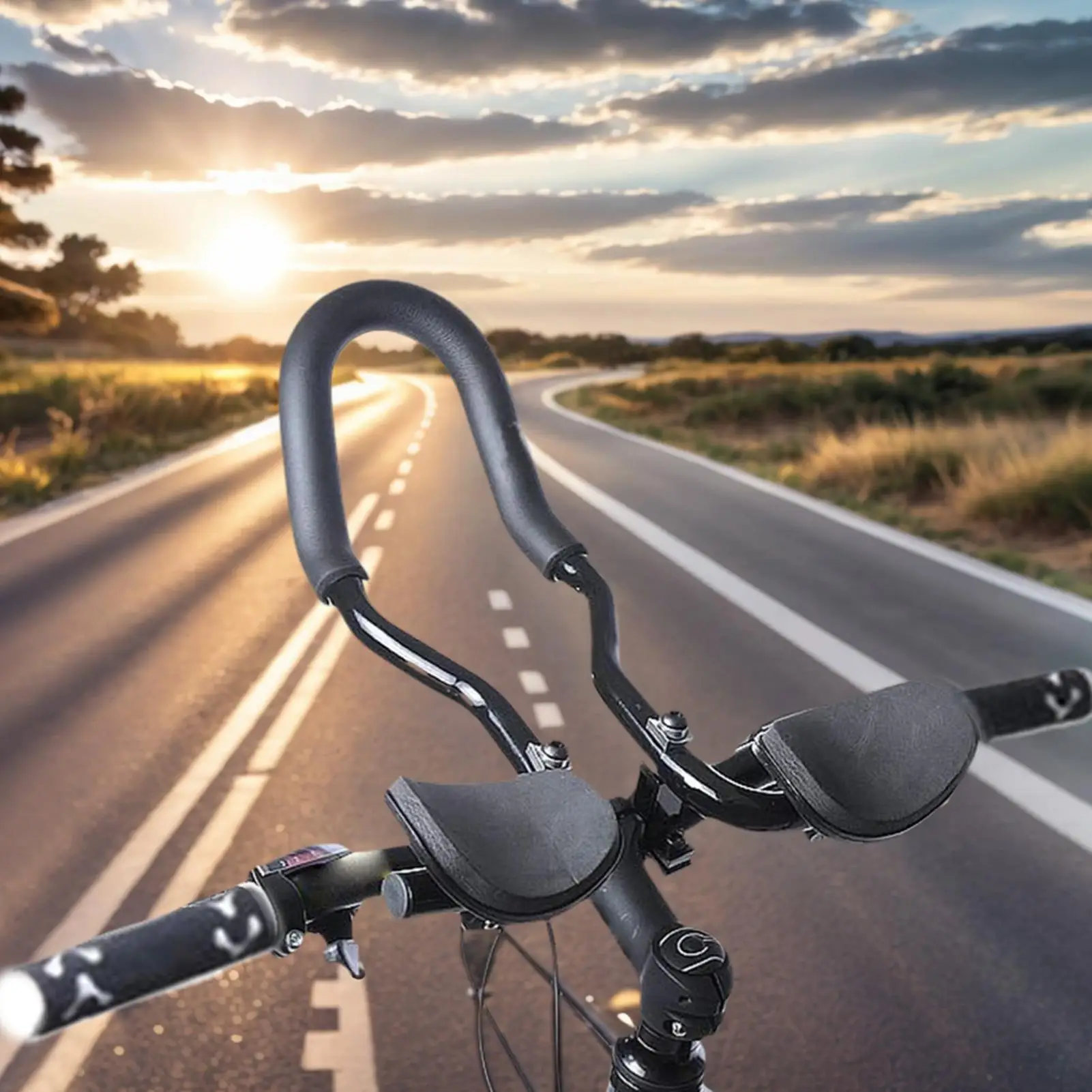 Aerobars for Road Bike Quick-Release Bike Armrest Handlebars Lightweight Armrest Cycling Biking Accessories Part for Commuting