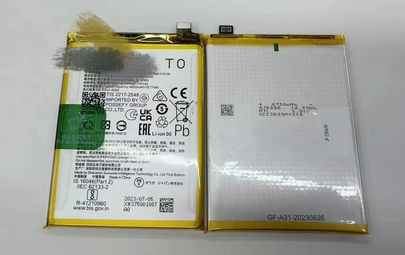 new original for SUPERVOOC BLPA31 battery